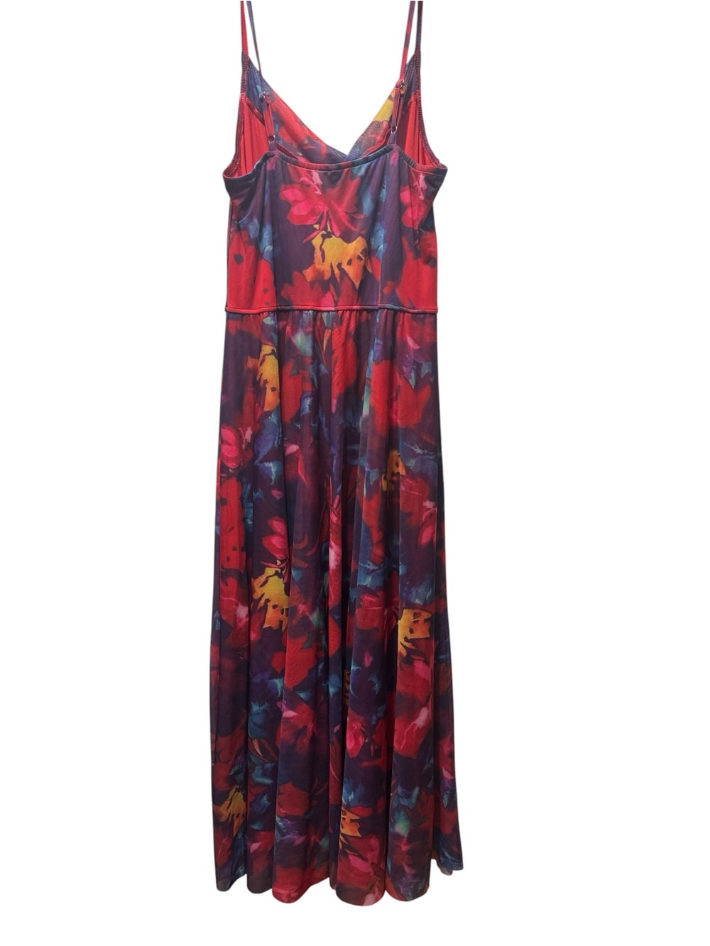 Sleeveless Floral Maxi Dress in Red and Purple - Picture 3 of 5